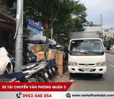 Dịch vụ xe tải chuyển văn phòng trọn gói tại Quận 3 giá rẻ, uy tín